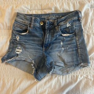 American eagle high waisted jean shorts